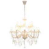 281612 Chandelier 2-layer White 15 x E14 Bulbs