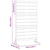 Privacy Screen White 100 x 50 x 180 cm Steel 868564