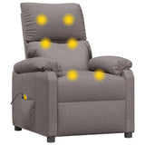 Massage Chair Taupe Fabric 342466