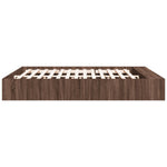 ZNTS Bed Frame without Mattress Brown Oak 200x200 cm 3280544