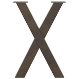Dining Table Legs X-Shaped 2 pcs Natural Steel 60x cm Steel 4012975