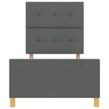 ZNTS Bed Frame Dark Grey 90x190 cm Fabric 3344691