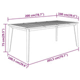 Garden Dining Set Brown Solid Acacia Wood with an Oiled Finish 3058006