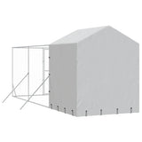 Outdoor Dog Kennel with Roof Silver 2x6x2.5 m Galvanised Steel 3190475