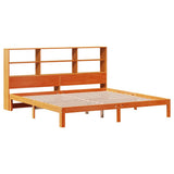 Bookcase Bed without Mattress Wax Brown 180x200 cm Super King Solid Wood Pine 3322583