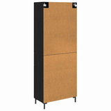 Highboard with Drawer 2 pcs Black Oak Engineered Wood 3416200
