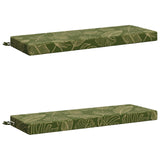 Bench Cushions SOEST 2 pcs 100% Polyester Leaf Design 949705