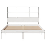Bookcase Bed without Mattress White 120x190 cm Small Double Solid Wood Pine 3321576