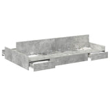 Storage Bed Frame Concrete Grey 120 x 190 cm Engineered Wood 3335328