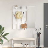 Wall-Mounted Coat Rack White 100 x 10 x 100 cm Engineered wood 874507