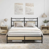 Bed Frame without Mattress Sonoma Oak 140x190 cm Engineered Wood 4106962