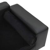 170954 Dog Sofa Black 81x43x31 cm Plush and Faux Leather