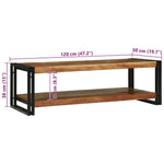 Coffee Table Brown 120 x 50 x 38 cm Solid acacia wood 4104719