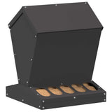 Chicken Feeder Black 30 x 30 x 39 cm Cold-Rolled Steel 874681
