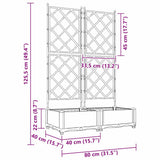 Garden Planter 2 pcs Brown 80 x 40 x 125.5 cm PP 42002814