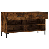 Shoe Bench Smoked Oak 102x35x55 cm Engineered Wood 829745