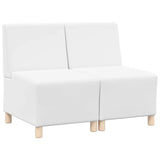 Modular Sofa Unit Armless 2 pcs White 55 x 74 x 82 cm 3399775