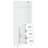 Highboard White 69.5x34x180 cm Engineered Wood 3189501