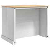 Kitchen Trolley 2 pcs White and Honey Wax 112 x 77 x 91.5 cm 3425381