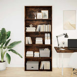 Book Cabinet Smoked Oak 80x30x189 cm Engineered Wood 3314673