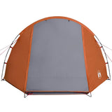 Camping Tent Tunnel 4-Person Grey and Orange Waterproof 94399
