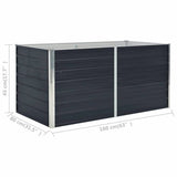 Raised Garden Bed 160x80x45 cm Galvanised Steel Anthracite 47013