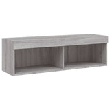 5 Piece TV Wall Units with LED Grey Sonoma Engineered Wood 3216695