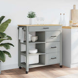 Kitchen Trolley MONZA 84x40x88.5 cm Solid Wood Pine 376113