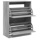 Shoe Cabinet with 2 Flip-Drawers Grey Sonoma 80x42x108 cm 3214404