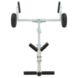 Adjustable Boat Trailer with Pneumatic Tires 200 kg Load Silver 42043568
