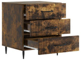 Bedside Cabinet Smoked Oak 43 x 41 x 66.5 cm Engineered Wood 894790