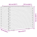 Garden Planter Wax Brown 90x60x72.5 cm Solid Wood Pine 3282606
