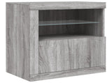 Sideboard with LED Lights Grey Sonoma 60.5x37x67 cm 836621