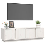 TV Cabinet White 140x40x40 cm Solid Wood Pine 814460