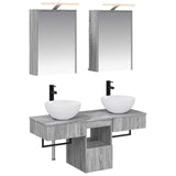 Bathroom Cabinet Set 5 pcs Grey Sonoma Engineered Wood 3406284