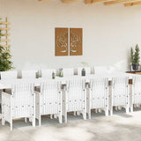Garden Dining Set with Cushions with Cushion 15 pcs White PP 3378802