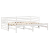 Daybed with Drawers without Mattress White 90x200 cm Solid Wood 3302196