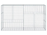 Gabion Basket with Cover 200x50x150 cm Galvanised Iron 3295155