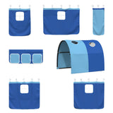 Kids'Loft Bed Frame Black and Blue 90 x 200 cm Metal 42020839
