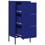 ZNTS Storage Cabinet Navy Blue 42.5x35x101.5 cm Steel 336181