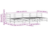Garden Lounge Set 7 pcs Wax Brown Solid Pine Wood 3418110