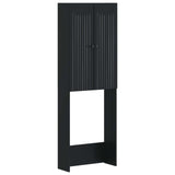 Toilet Cabinet ALKMAAR Black 66 x 25.5 x 190 cm Engineered Wood 896256