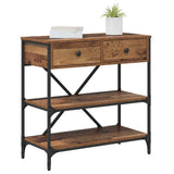 Console Table with Drawer Brown 75 x 34.5 x 75 cm Wood 871312