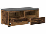 Hall Bench Old Wood 80 x 38 x 46 cm Engineered Wood and Fabric 891462