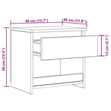 Bedside Cabinets 2 pcs Old Wood 40x30x39 cm Engineered Wood 856407