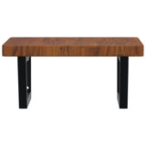 Basin Shelf Wall Mounted Steel and Solid Wood Oak 3302415