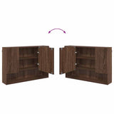 Mirror Cabinet Brown Oak 80 x 17 x 55 cm Engineered Wood 883361
