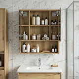 Bathroom Mirror Cabinet Artisan Oak 60 x 14.5 x 70 cm 889190