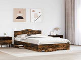 Bed Frame with Drawer Smoked Oak 120 x 200 cm Engineered Wood 3413215
