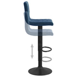 Bar Stools 2 pcs Blue Velvet 333735